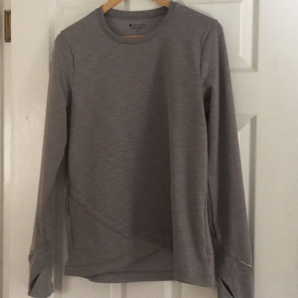 Athleta Criss Cross Soft Tulip Sweatshirt Top